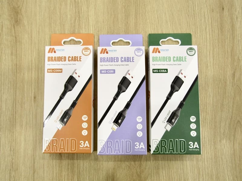 Cáp dây sạc đã gắn đầu nối Master (MS-C08i USB to Lighting)