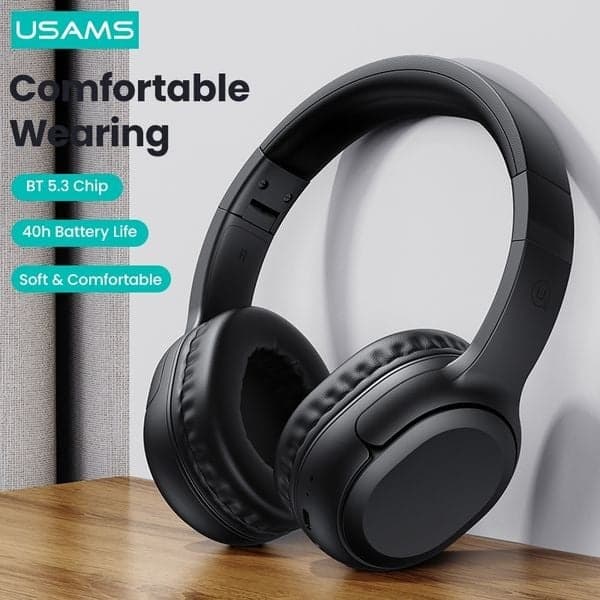 Tai nghe chụp tai USAMS-YG23 Wireless Headphone - Màu Đen