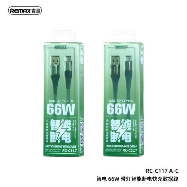 Cáp sạc Remax (USB-TypeC, RC-C117)